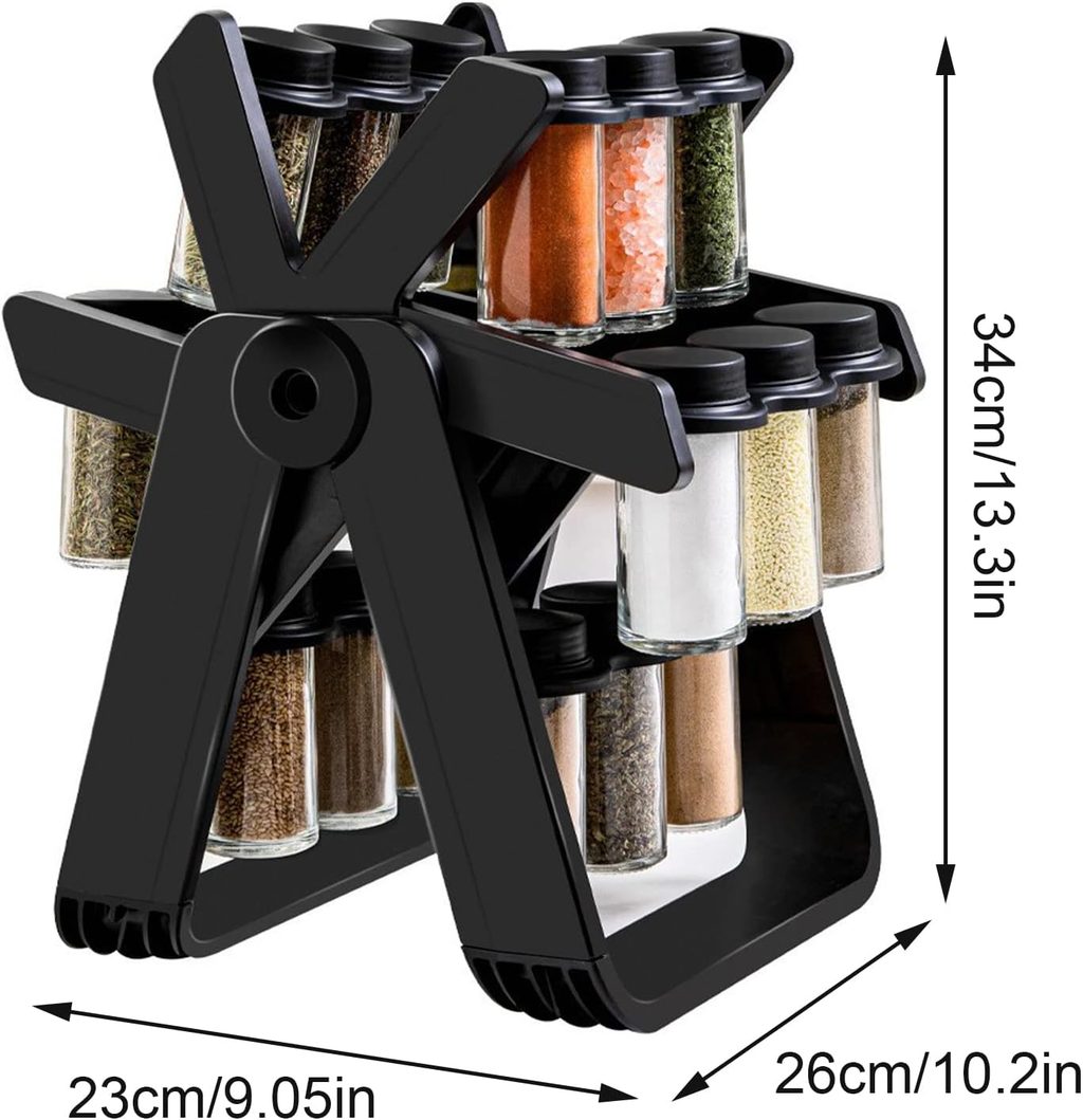 Needxo Rotating Spice Rack – Smart Storage, Sleek Style