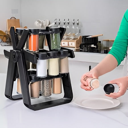 Needxo Rotating Spice Rack – Smart Storage, Sleek Style